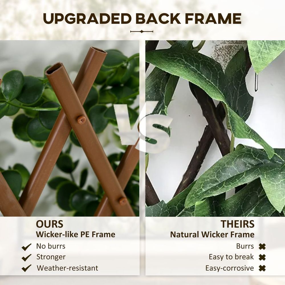 Outsunny Artificial Eucalyptus Decorative Trellis, 2m x 1m, High Quality