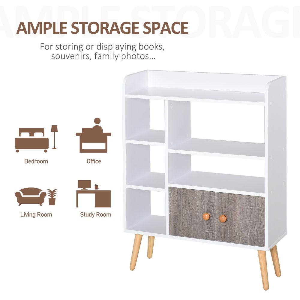 HOMCOM Particle Board Shelving - White/Brown