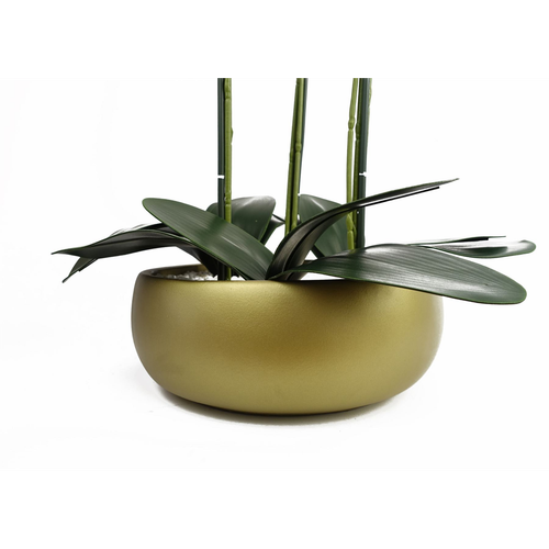 60cm Orchid Artificial Pink- Gold Ceramic Planter