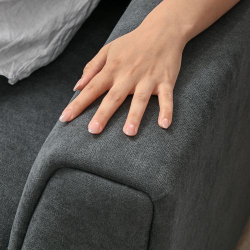 HOMCOM 3 Seater Sofa Bed, Convertible Pull Out Sofa with Storage, Dark Grey
