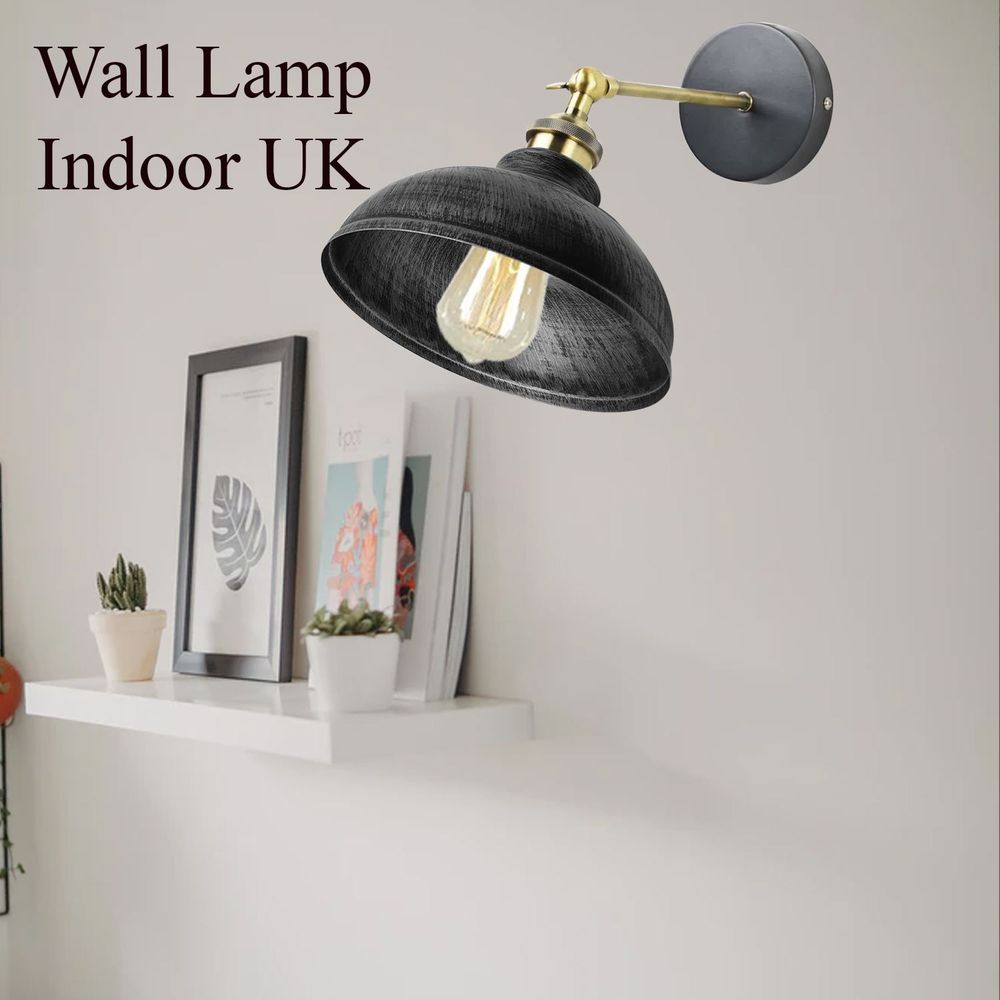 Vintage Industrial Curvy Dome E27 Adjustable Wall Light ~1220