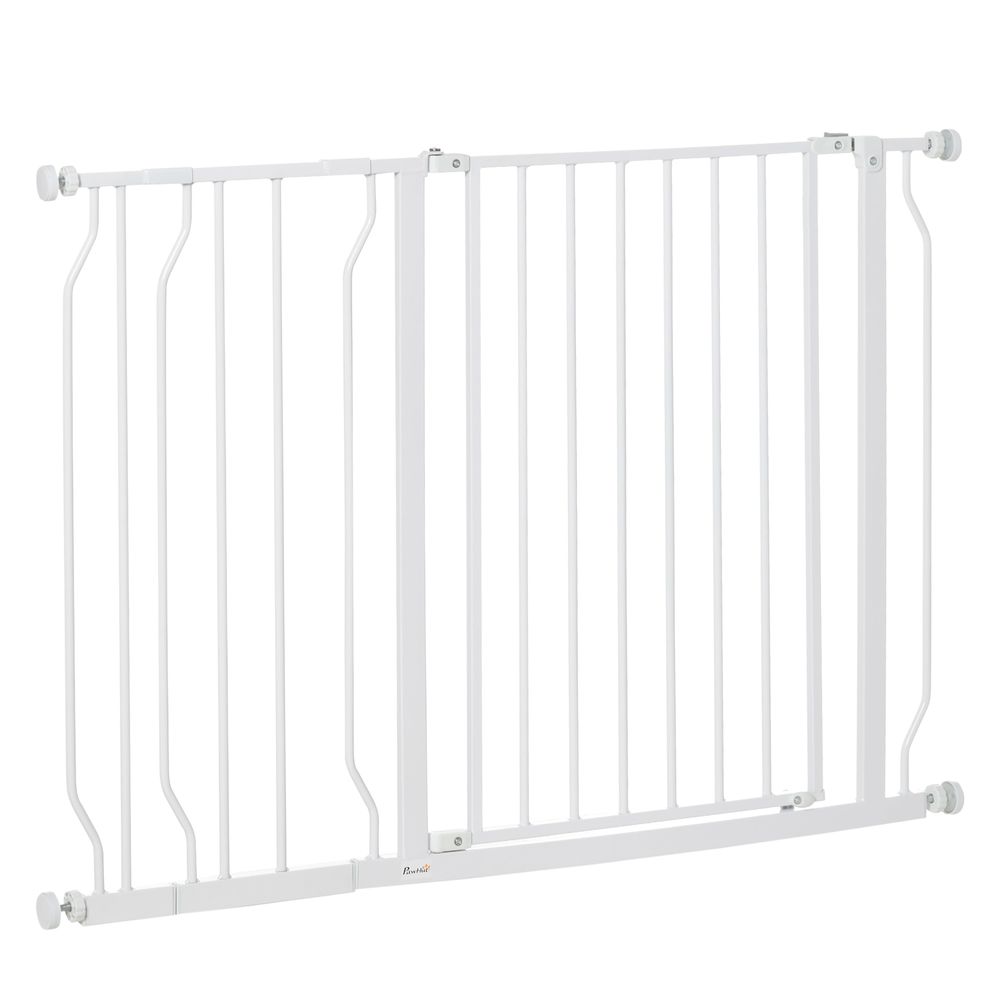 Ultimate Pet Safety Gate - PawHut Wide Stair Gate, 75-115cm, White