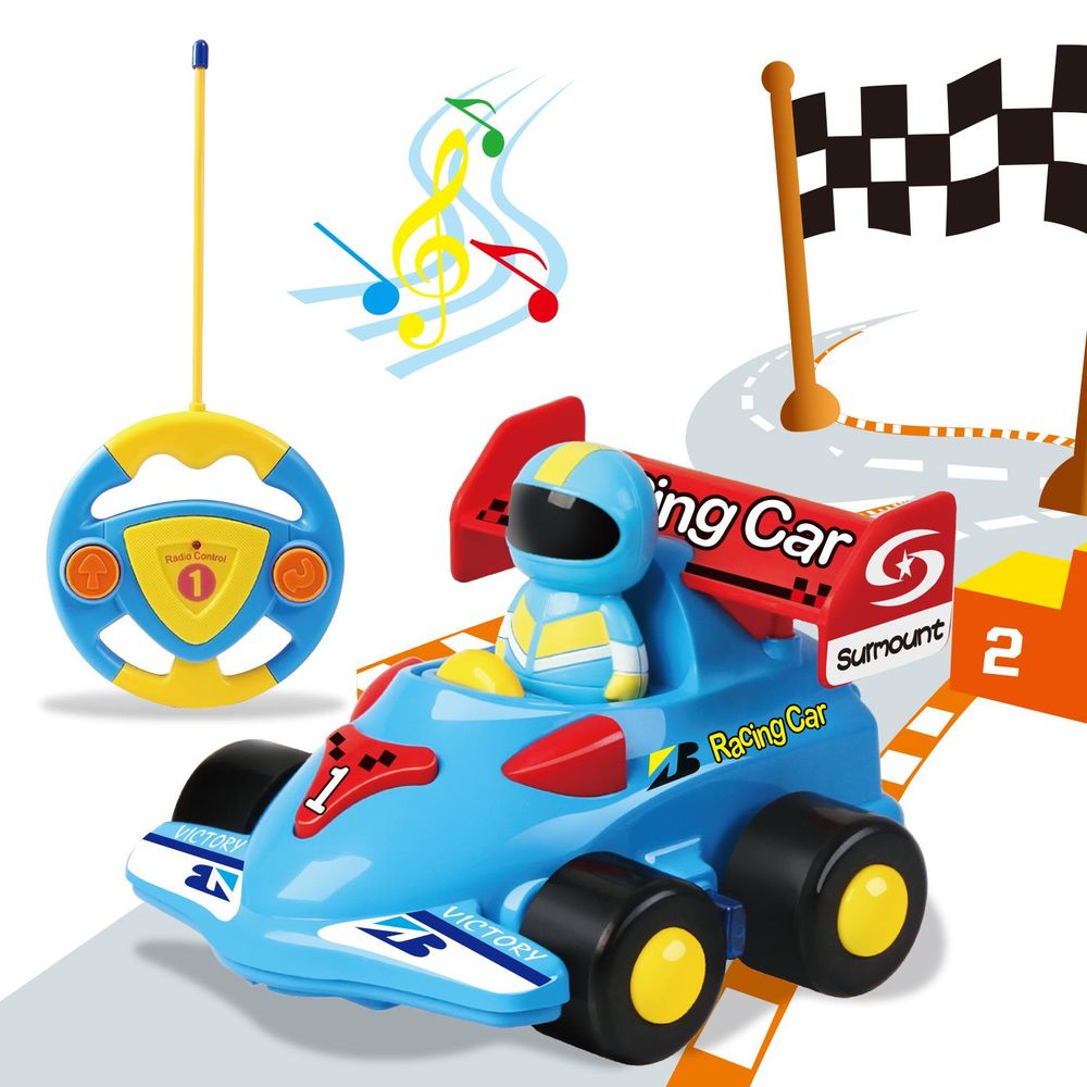 SOKA RC RACING CAR: My First Remote Control | Bright, Colorful, Cool Lighting & Music | Removable Car Driver | Non-toxic ABS | Perfect Gift