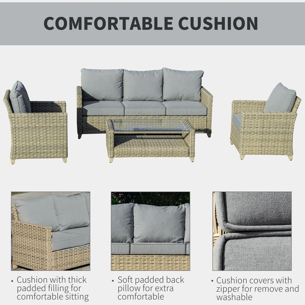 Premium Outdoor Rattan Sofa Set - Stylish and Durable Patio Furniture