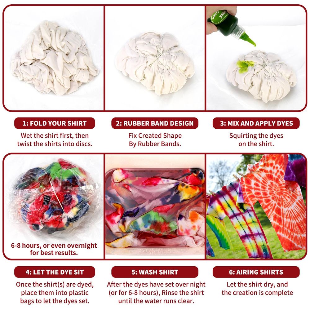 VIBRANT SOKA TIE DYE ART SET: Fun & Easy DIY Kit for Parties & Events - 18 Colors, Complete with Accessories - Safe & Non-Toxic - Ideal Gift for All Ages!