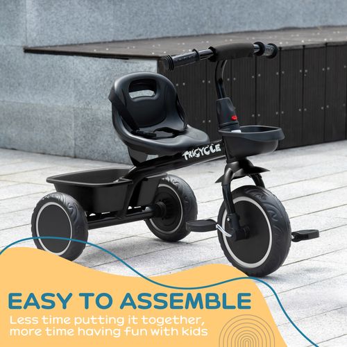 AIYAPLAY Kids Trike for 2 to 5 Years with Adjustable Seat, Baskets