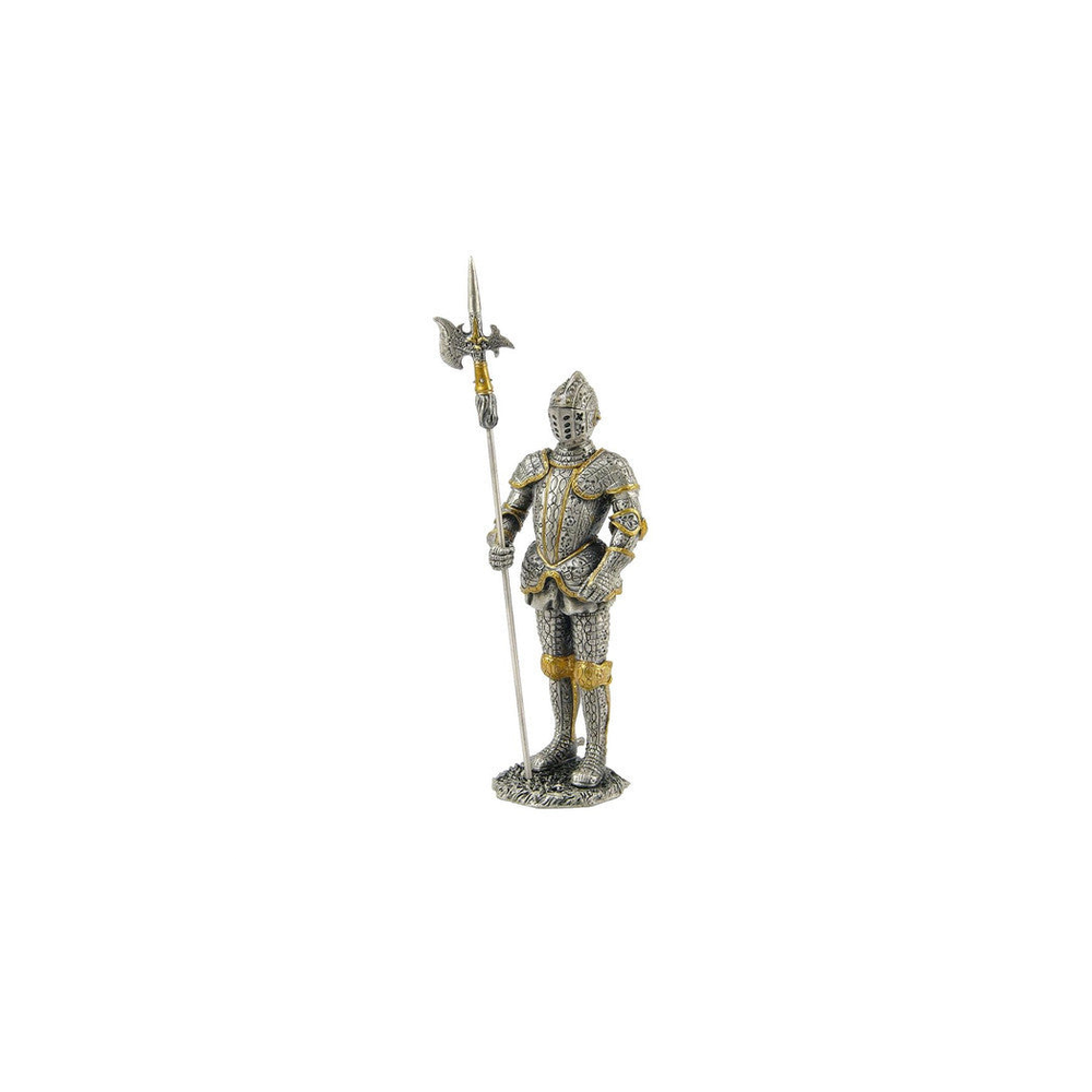 Knight With Halberd - 16th Century 14cm height Solid Metal Sculpture Figure