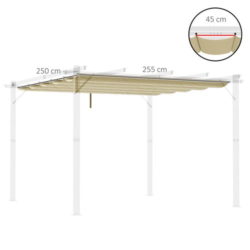 Outsunny Pergola Shade Cover Replacement Canopy for 3 x 3(m) Pergola, Beige