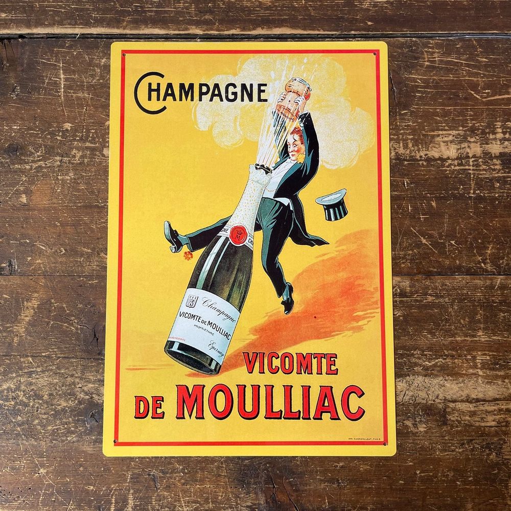 Vintage Metal Sign - Retro Champagne Advertising Sign - High Quality 40x28cm