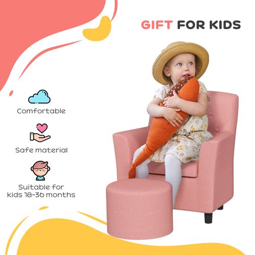 AIYAPLAY Kids Sofa Set with Footrest for Playroom Bedroom