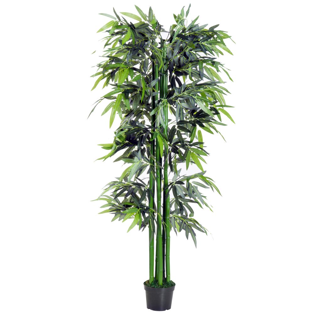 High-quality Artificial Bamboo Tree Plant, 1.8m - Green Bamboo/Black Pot