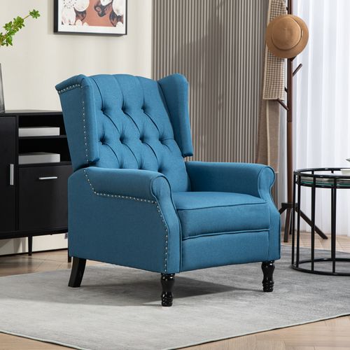 HOMCOM Manual Reclining Armchair Recliner with Footrest