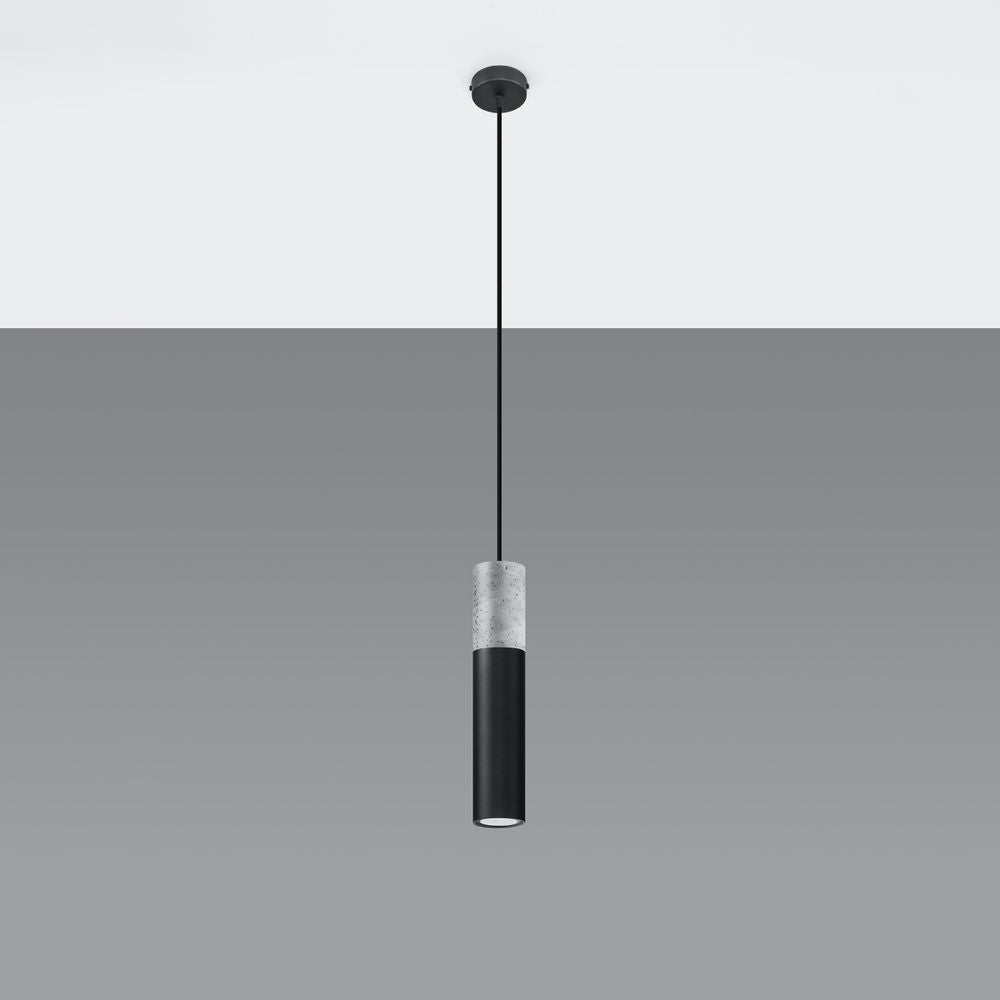 Modern Pendant Lamp: Steel & Concrete Design [High-Quality] - Perfect for Contemporary Interiors GU10