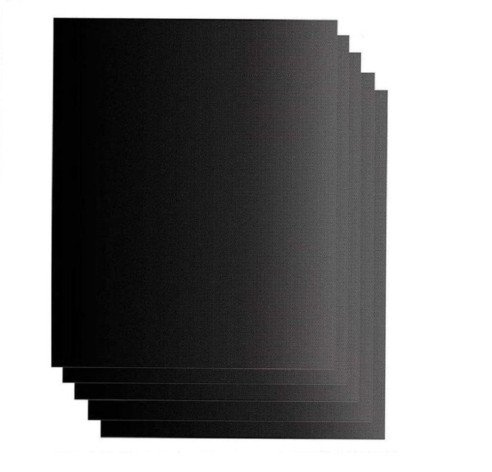 Vinsani Non-Stick BBQ Grill Mat (40 x 33 cm) – Universal Barbeque Baking Oven Liners Reusable and Dishwasher Safe Indoor Outdoor BBQ Cooking Mats for Charcoal Electric Gas Grill Kitchen Ovens – Black