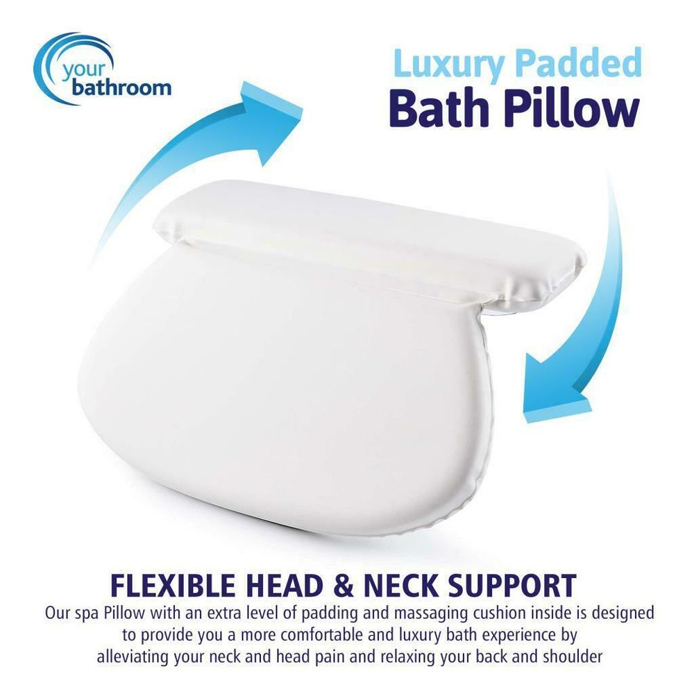 Ultimate Luxury Spa Bath Pillow - Waterproof, Non-Slip, Comfortable - Best Quality for Relaxation