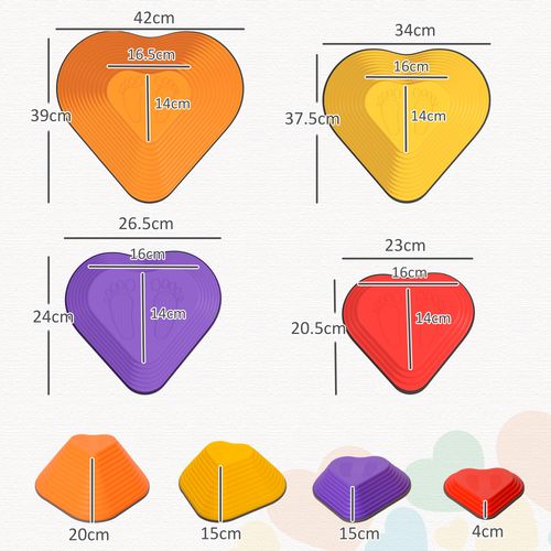 AIYAPLAY 11PCs Kids Stepping Stones, Non-Slip Stackable River Stones