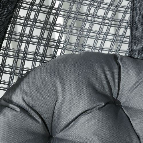 Outsunny Hanging Swing Chair w/ Thick Cushion, Patio Hanging Chair, Dark Grey