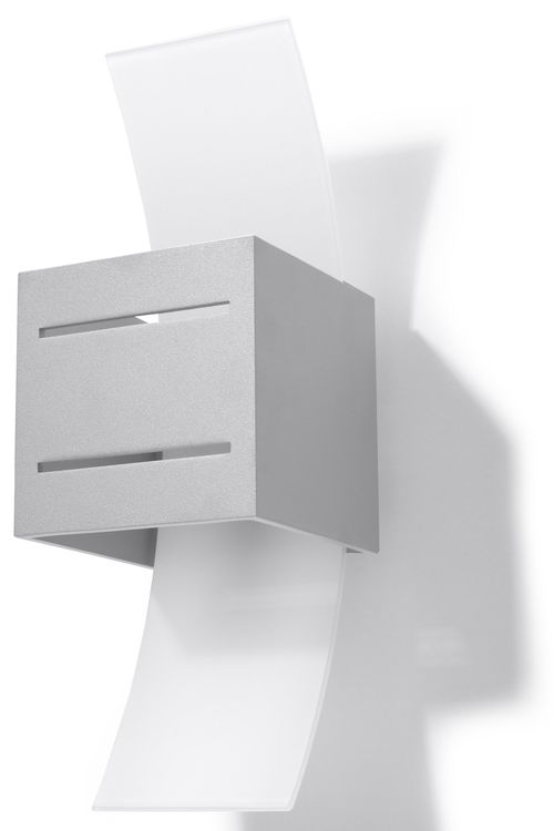 Wall Lamp LORETO Grey Up/Down Square Shape Modern Loft Design G9