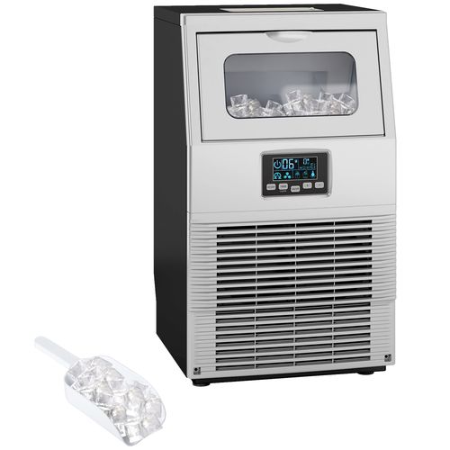 HOMCOM Commercial Ice Maker w/ 4kg Ice Storage for Home Restaurant