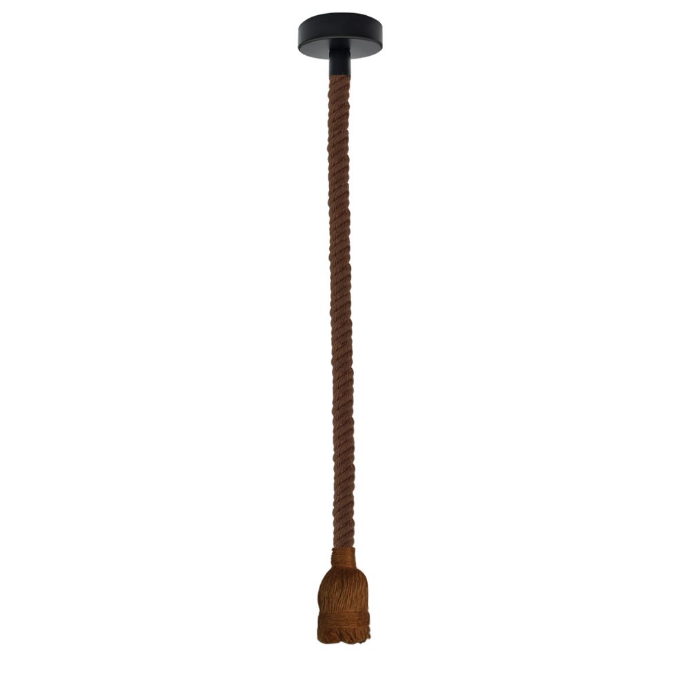 Vintage Pendant Light | 1m Hemp Rope Hanging Lamp | Metal E27 Ceiling Lamp