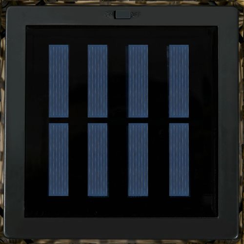 Outsunny Outdoor Rattan Solar Lantern wtih Auto On/Off Solar Powered LED Lights