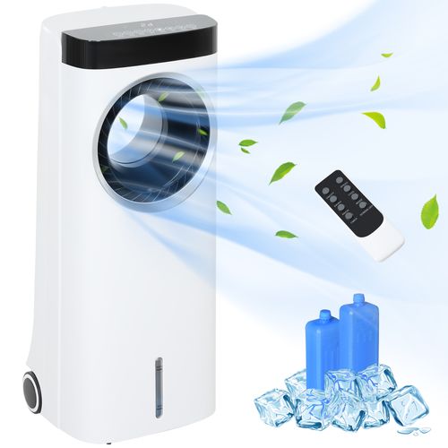 HOMCOM Bladeless Evaporative Air Cooler, 6.5L Fan, Humidifier & Air Clean