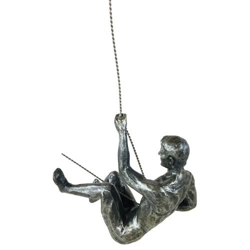 Silver Abseiling Man Looking Up 73cm