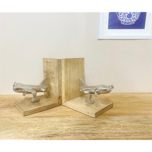 Set of Two Aeroplane Bookends