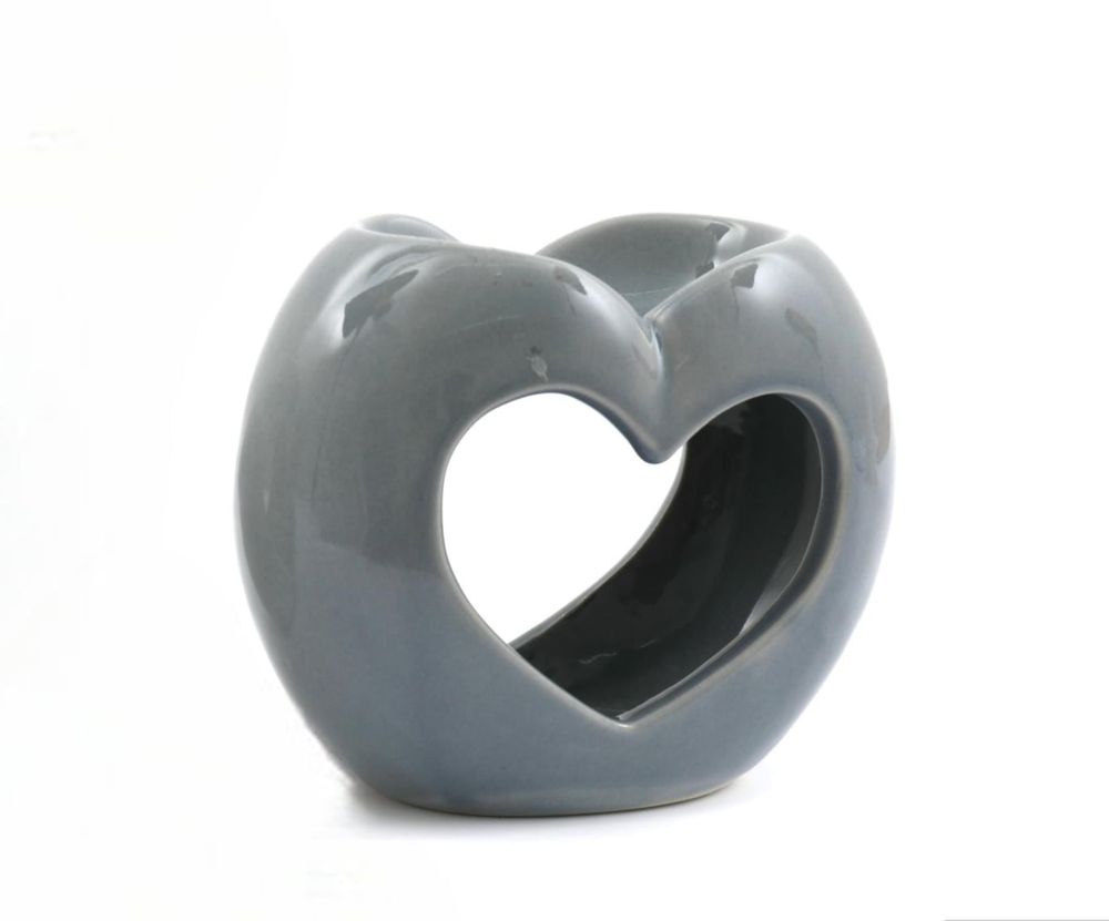 Premium Quality Grey Heart Oil/Wax Warmer