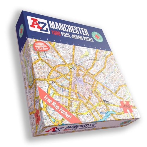 A to Z Map of Manchester 1000 Piece Jigsaw Puzzle
