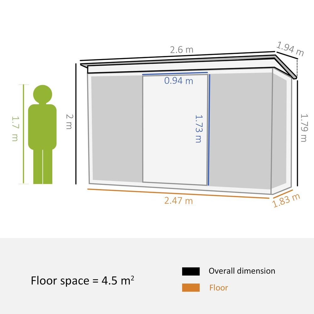 Premium Quality Outsunny Garden Shed - Tool Organizer w/ Double Sliding Door - Durable & Spacious Outdoor Storage - Grey