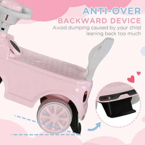 AIYAPLAY Ride On Car Foot To Floor Sliding Car w/ Air Horn - Pink