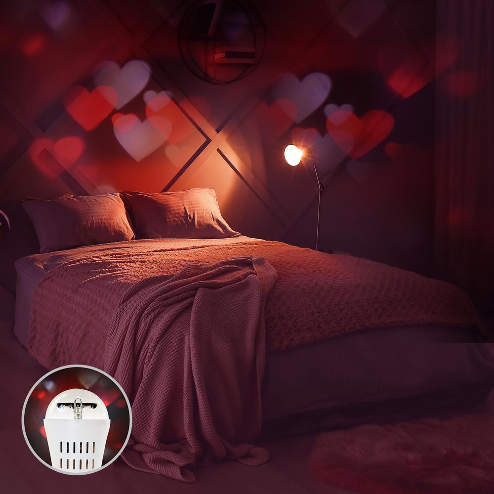 ASAB LED Projector Light Bulb Hearts - Create Romantic Atmosphere - Energy Efficient - Versatile