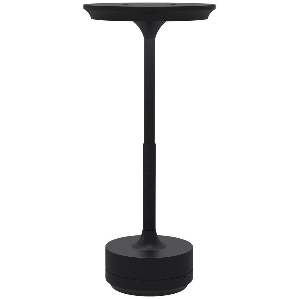 Sleek and Portable HOMCOM LED Table Lamp - Battery Operated - Black