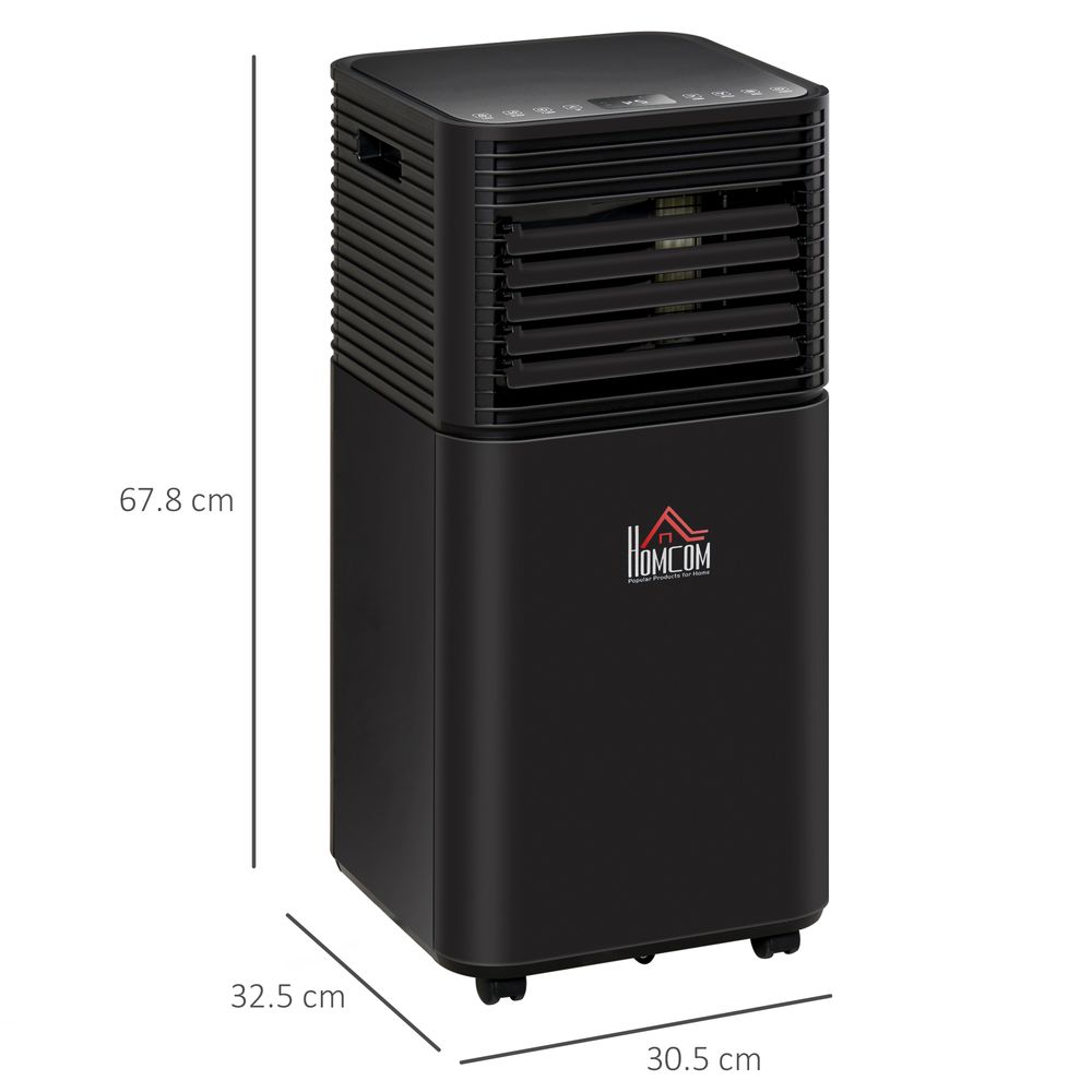 HOMCOM 7000 BTU 4-In-1 Portable Air Conditioner Unit Cooling Dehumidifying Ventilating for Room up to 15m², with Fan, Remote, 24H Timer, Window Mount Kit, R290, A Energy Efficiency