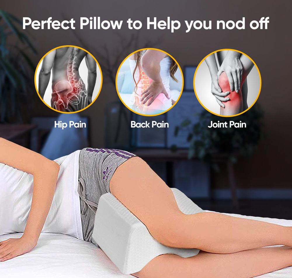 Superior Quality Memory Foam Leg Pillow - Aligns Spine for Perfect Sleep 5056157927474