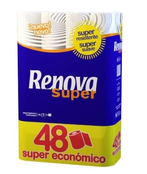 Renova 48 / 96 / 144 - 2 Ply Toilet Roll Tissue Paper Bulk Wholesale Rolls