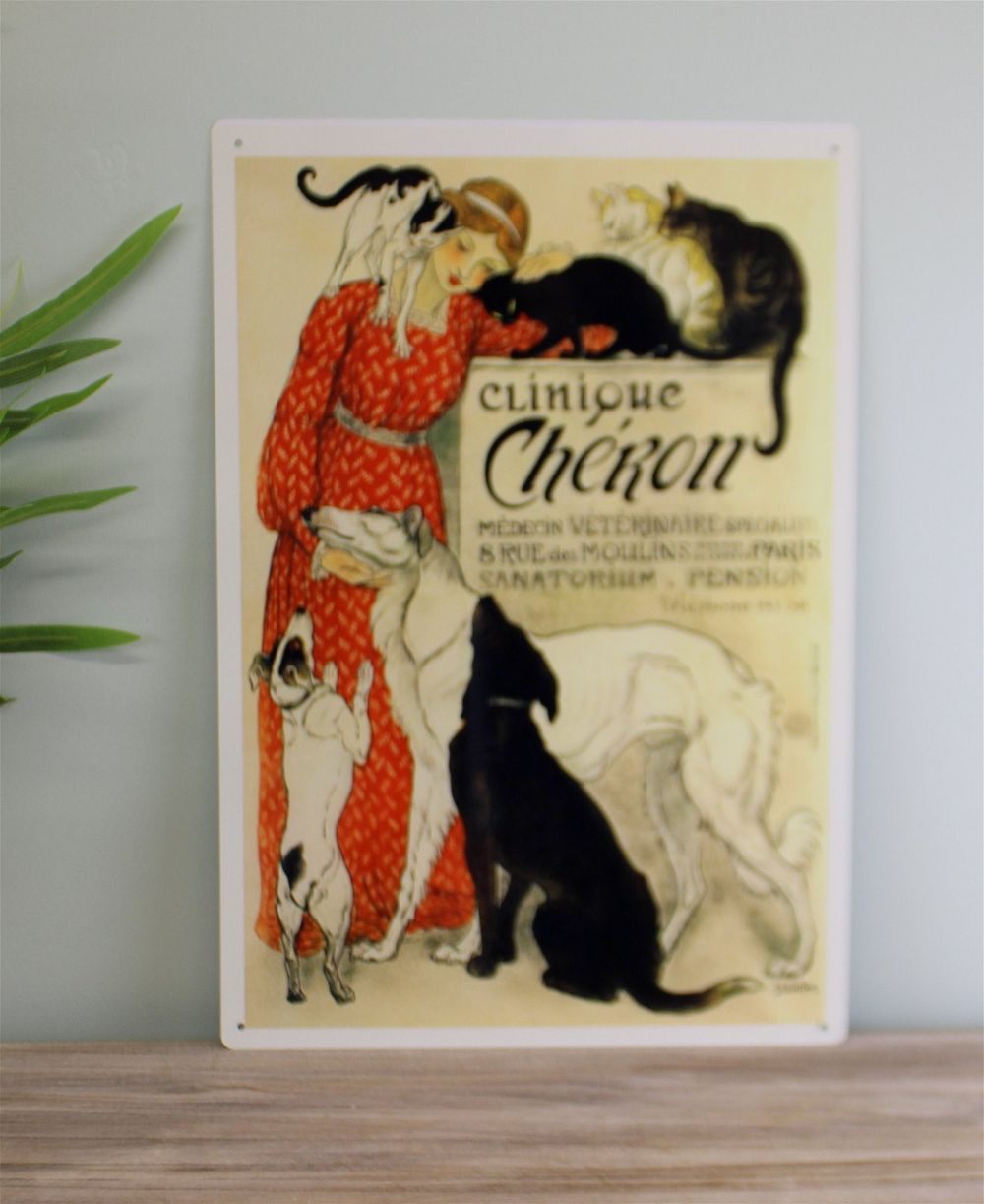 Vintage Metal Sign | Retro Advertising | Clinique Cheron
