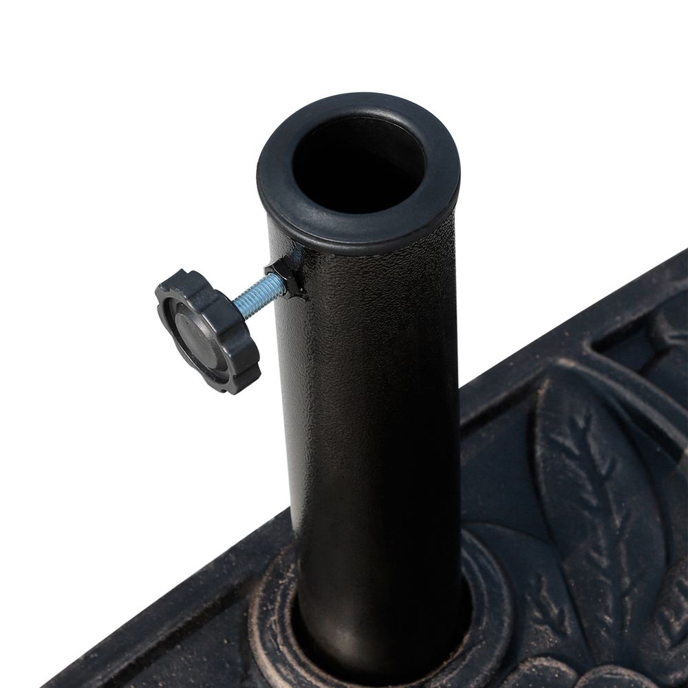 Heavy Duty Resin-Bronze Parasol Base | Sturdy & Secure | Perfect for Outdoor Umbrellas