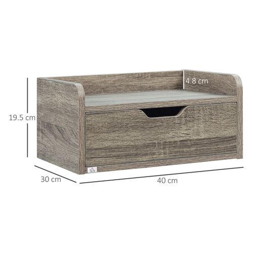 HOMCOM Floating Nightstand Set of 2, Nightstand with Drawer