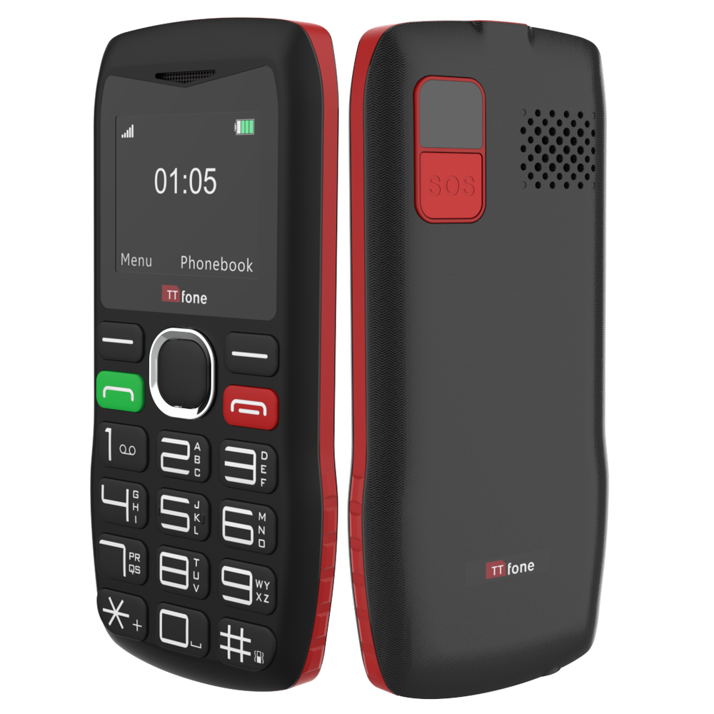 TTfone TT880 Big Button Mobile Phone - Easy-to-Use, EE Pay As You Go SIM, USB C Charger