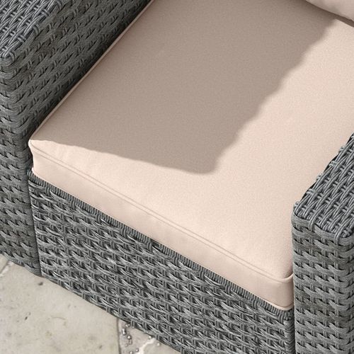 Outsunny One-piece Outdoor Back and Seat Cushion for Garden, Beige