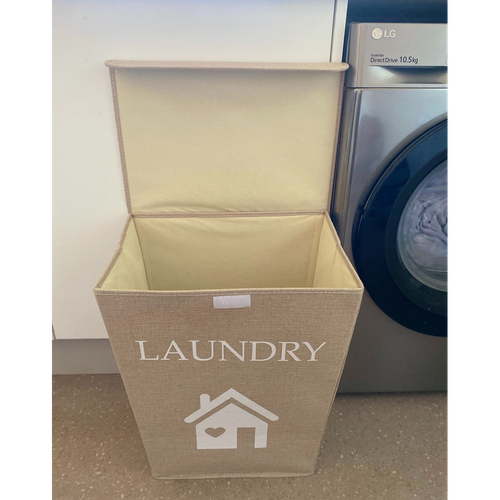 Natural Jute Fabric Laundry Basket 50cm