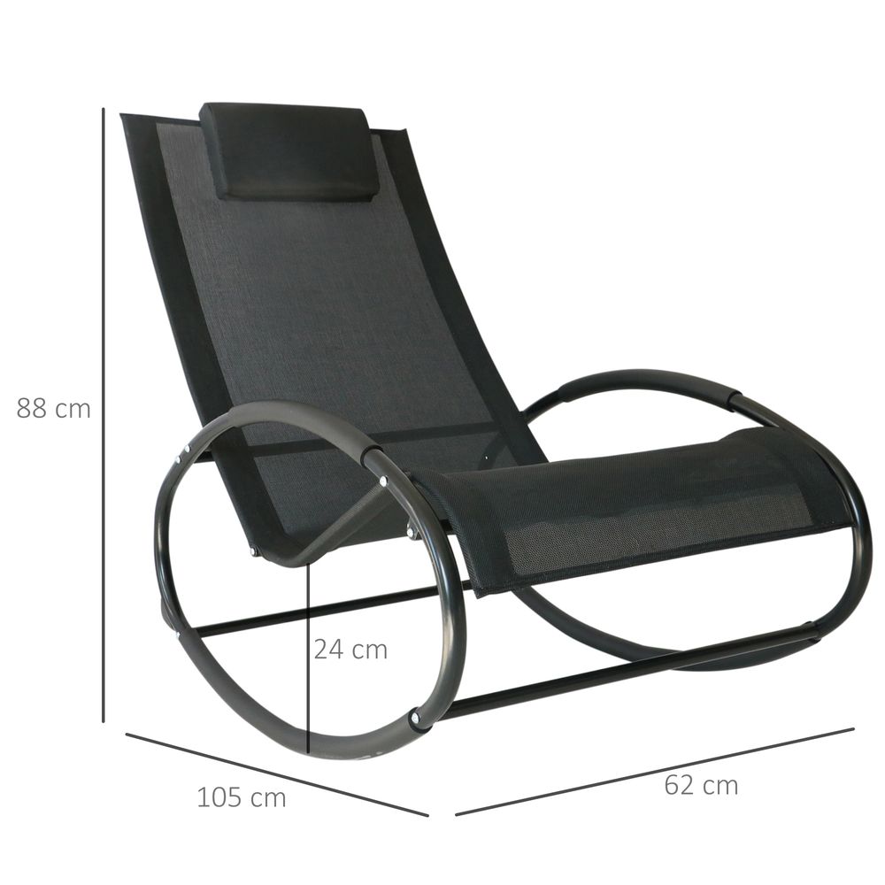 Outsunny Orbital Zero Gravity Rocking Chair, Durable & Comfortable, Perfect for Outdoor Relaxation