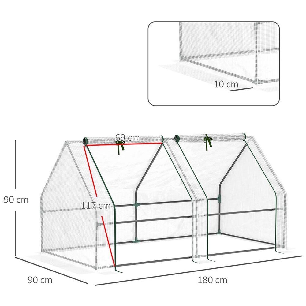 Premium Quality Mini Greenhouse: Portable, Steel Frame, Mesh Cover. Protect & Nourish Plants and Vegetables!