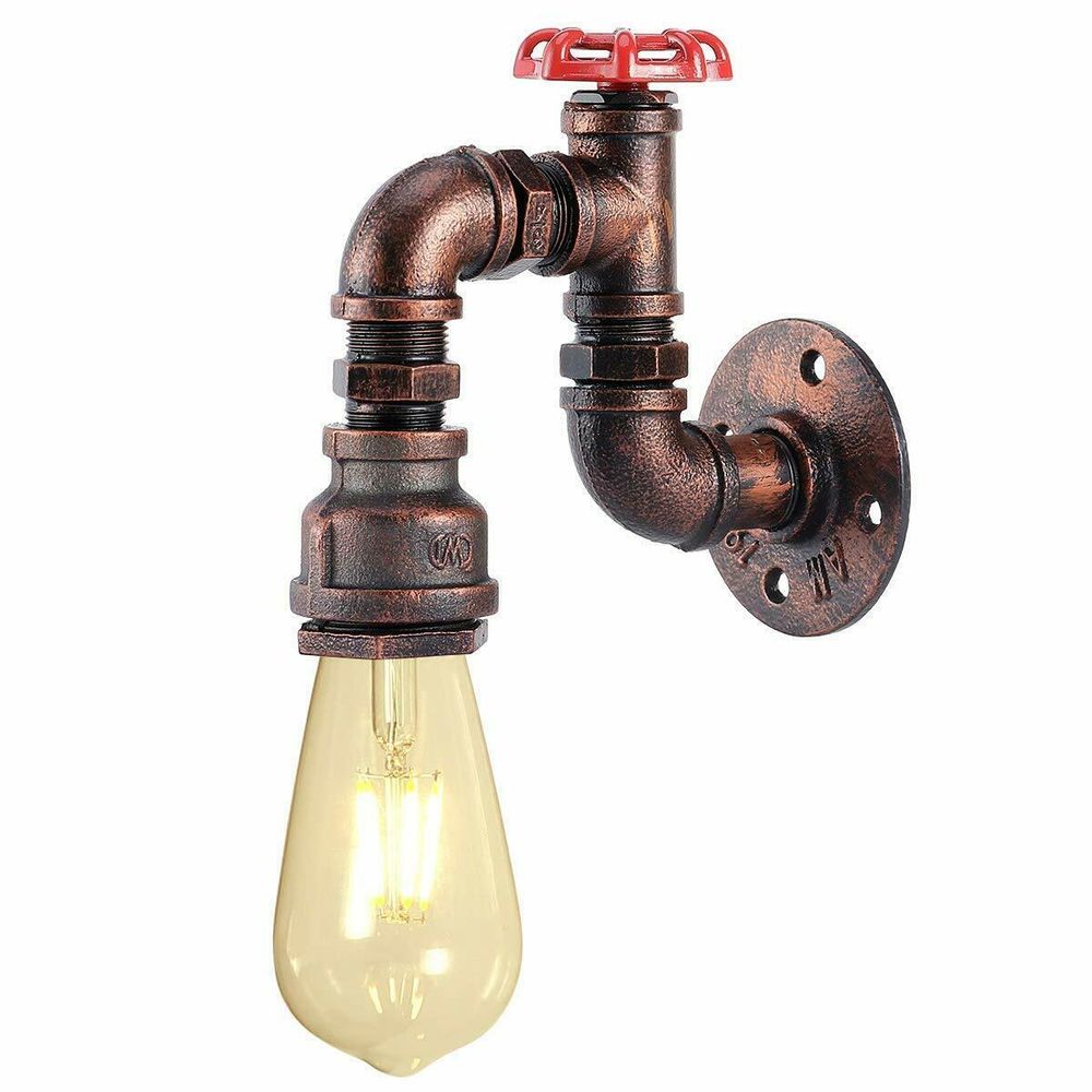 Vintage Industrial Water Pipe Wall Sconce Light E27~2173