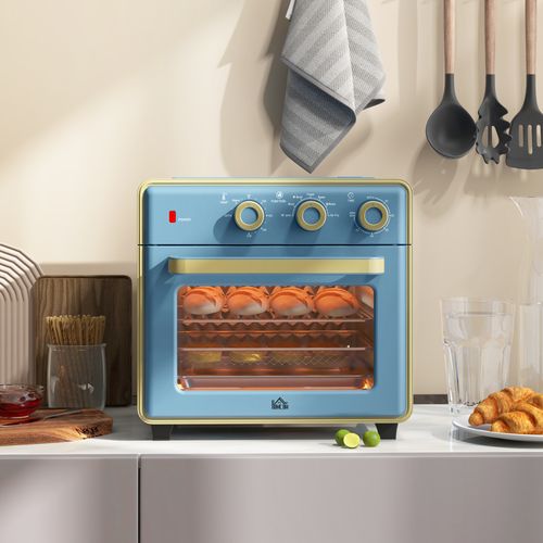 HOMCOM 20L Mini Oven with Adjustable Temperature, 60 Min Time 1400W