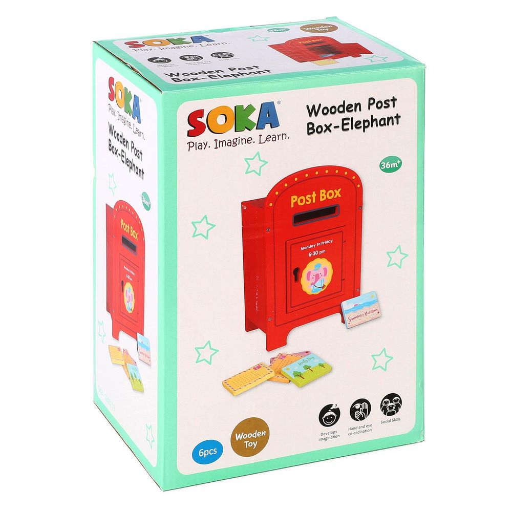 Premium Wooden Elephant Postbox | Role Play Toy