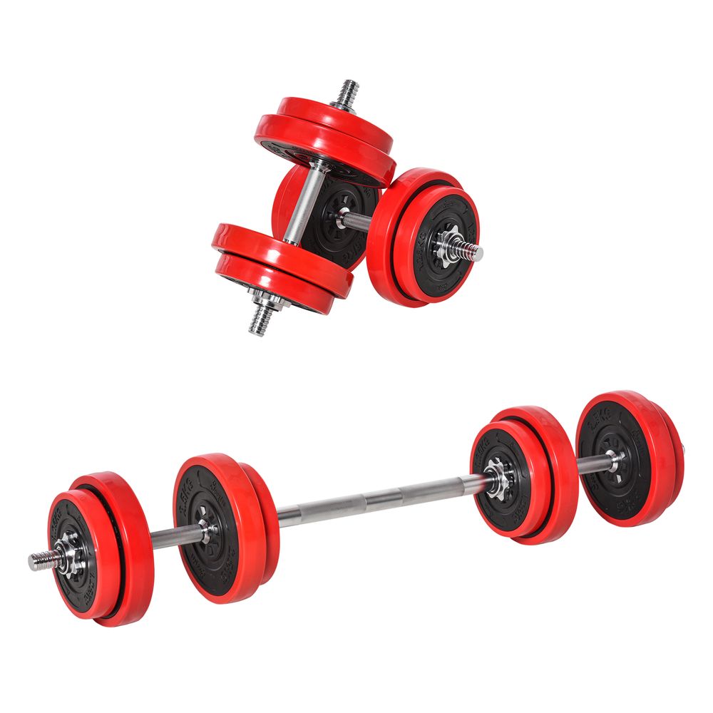 Premium 20KG Dumbbell & Barbell Set - Home Gym Exercise Equipment
