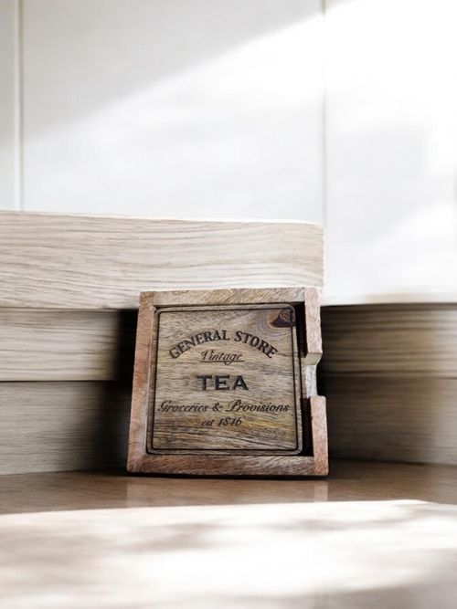 Tea General Store Coasters Set Of 4